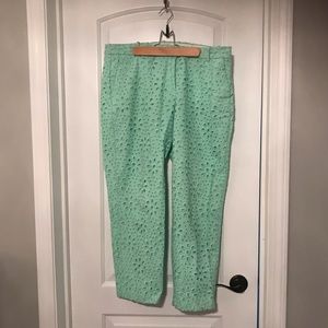 J. Crew eyelet Cafe Capri